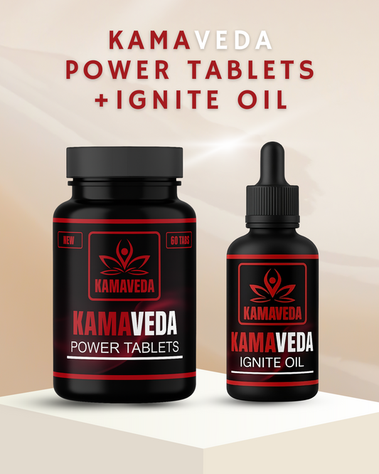 KamaVeda Power Tablets + Ignite Oil Combo